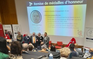 Un membre du bureau de l’AFCAM  N-A récompensé lors des vœux du mouvement sportif de Nouvelle-Aquitaine